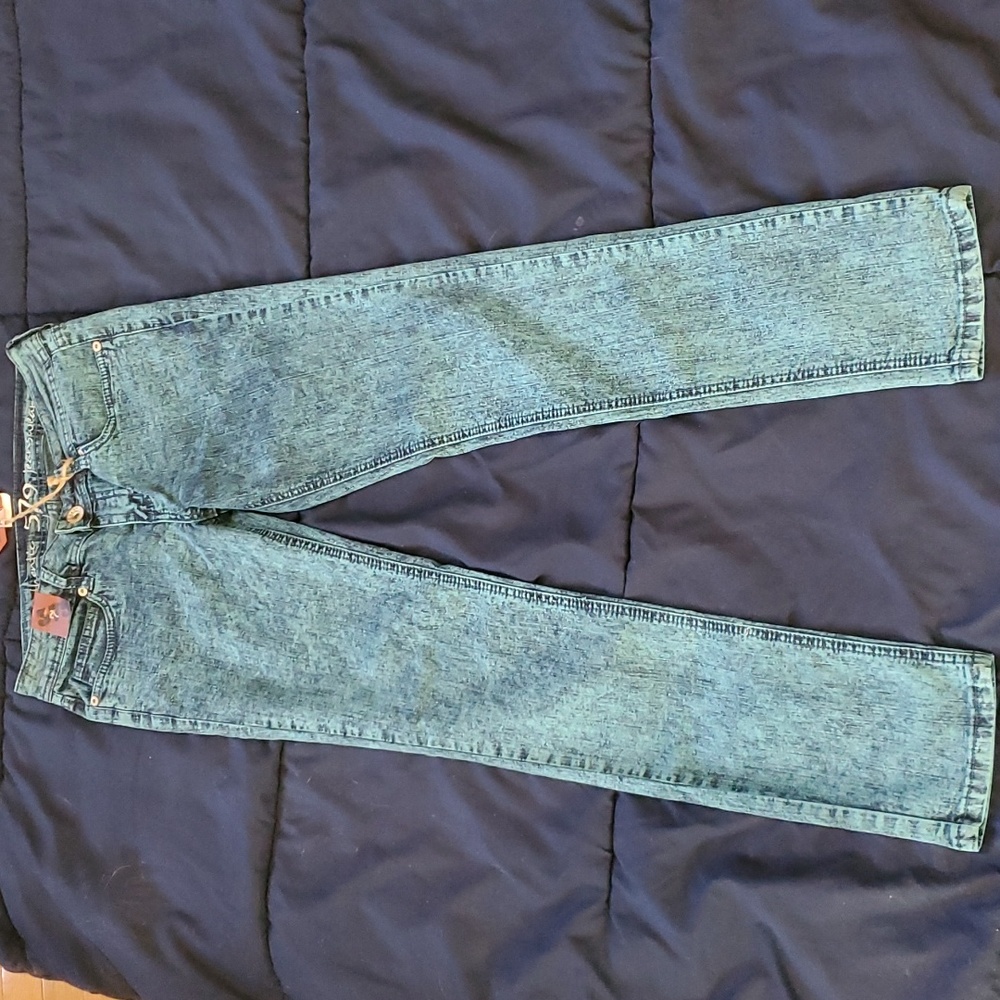 Vintage 579 Turq-Blue Jeans. Size 7.